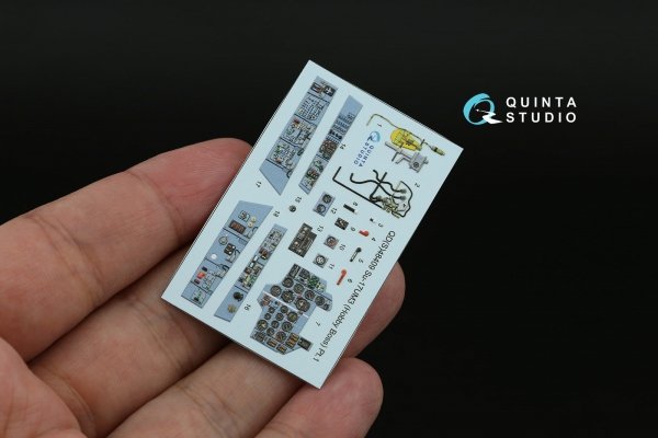Quinta Studio QD+48409 Su-17UM3 3D-Printed &amp; coloured Interior on decal paper (Hobby Boss) (with 3D-printed resin parts) 1/48