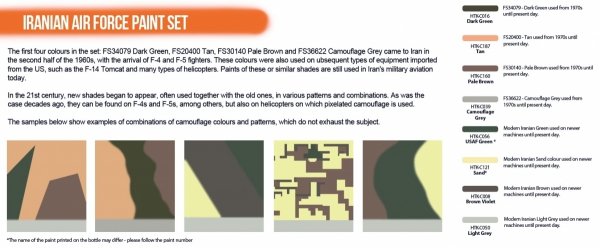 Hataka CS119 Iranian Air Force Paint Set
