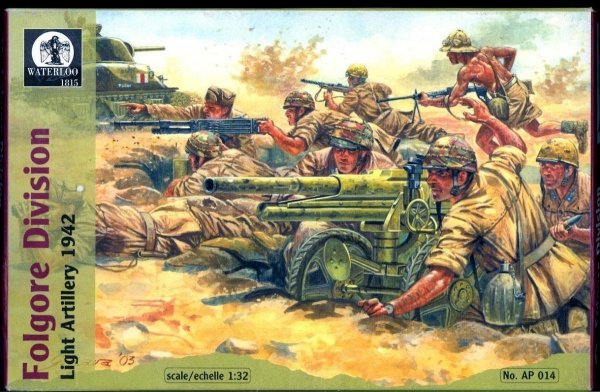 Waterloo 1815 AP014 Folgore Division Light Artillery 1942 (1:32)