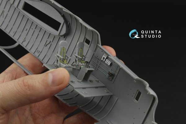 Quinta Studio QD48636 B-24D/B-24J Liberator. Pilot's compartment. 3D-Printed &amp; coloured Interior on decal paper ( HobbyBoss ) 1/48