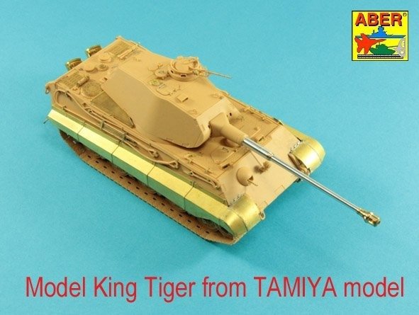 Aber 48L-13 KwK 43/3 L/71 8.8cm barrel (two-piece) for King Tiger tank with Porsche turret 1/48