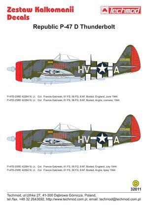 Techmod 32011 - Republic P-47D Thunderbolt (1:32)