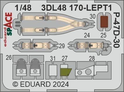 Eduard 3DL48170 P-47D-30 SPACE MINIART 1/48