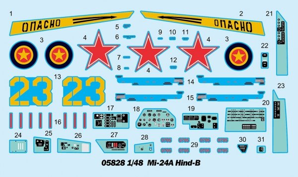 Trumpeter 05828 Mi-24A Hind-B 1/48