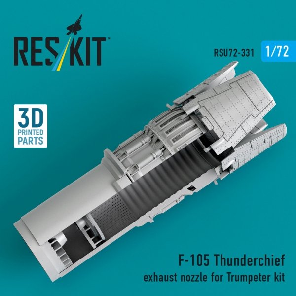 RESKIT RSU72-0331 F-105 Thunderchief exhaust nozzle for Trumpeter kit (3D Printed) (1/72)