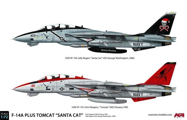 KA Models KP-72002A F-14A PLUS Tomcat &quot;SantaCat&quot; (ex Fujimi) 1/72