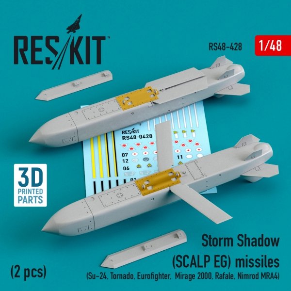 RESKIT RS48-0428 STORM SHADOW (SCALP EG) MISSILES (2 PCS) (3D PRINTED) 1/48