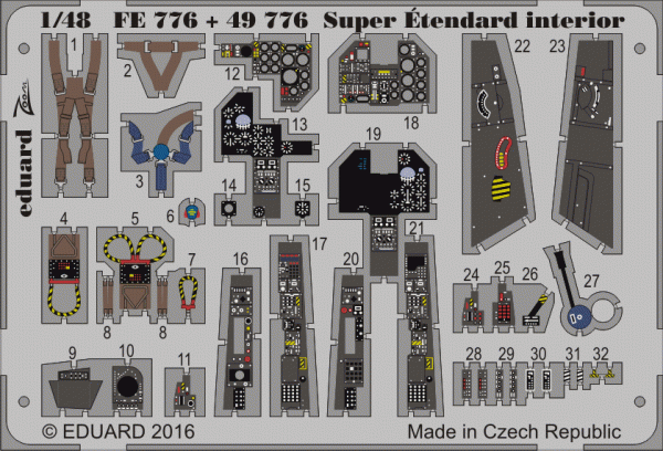 Eduard FE776 Super Étendard interior KINETIC MODEL 1/48