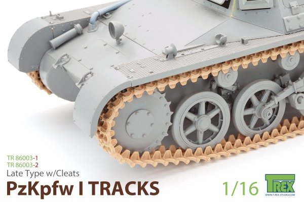 T-Rex Studio TR86003-2 PzKpfw I Tracks Late Type w/Cleats for Ausf.B 1/16