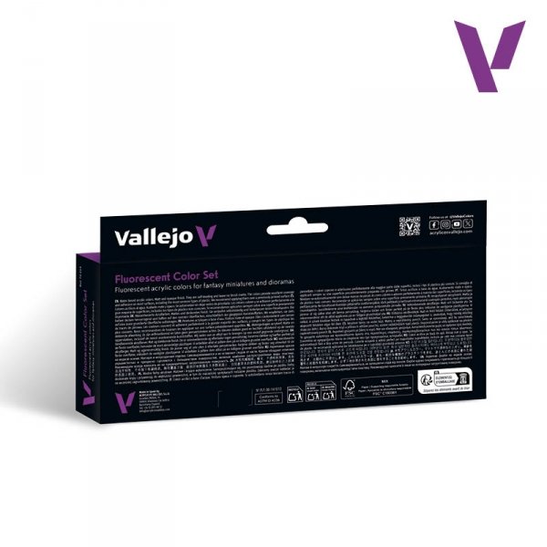 Vallejo 72214 Game Color - Fluorescent Color Set - Fantasy Color Series (8 x 18 ml)