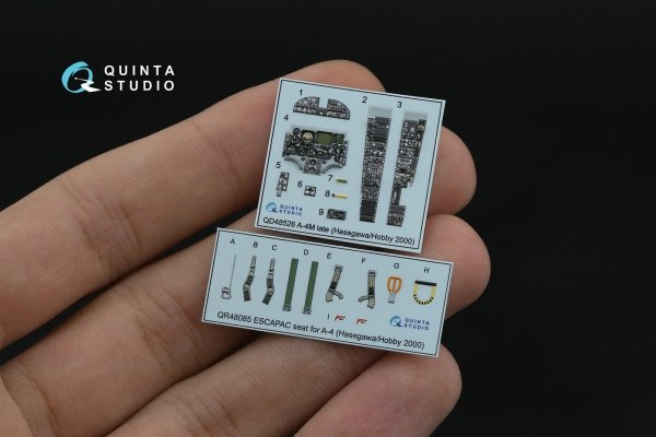 Quinta Studio QD48526 A-4M late 3D-Printed &amp; coloured Interior on decal paper (Hasegawa/Hobby2000) 1/48