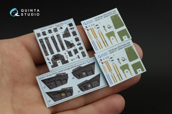 Quinta Studio QD48117 Mirage 2000N 3D-Printed &amp; coloured Interior on decal paper (Kinetic) 1/48
