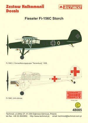 Techmod 48085 - Fieseler Fi 156C Storch (1:48)