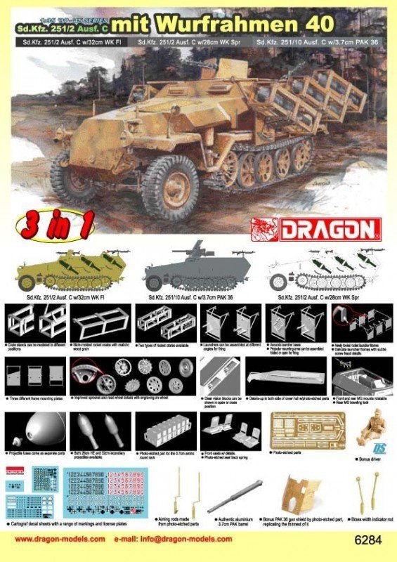 Dragon 6284 251/2 Ausf C mit Wurfrahmen 40 (1:35)