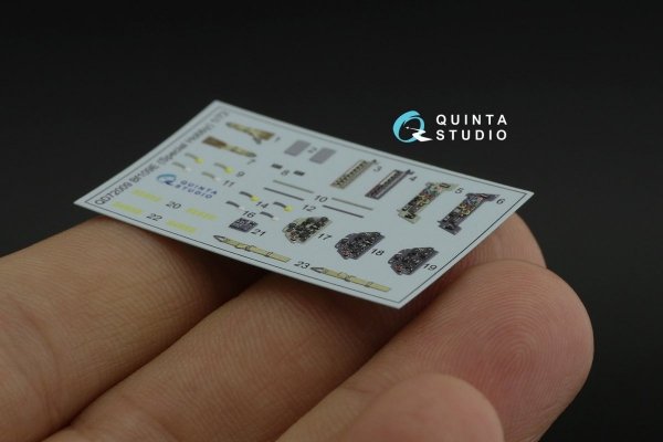 Quinta Studio QD72009 Bf 109E 3D-Printed &amp; coloured Interior on decal paper (Special Hobby) 1/72