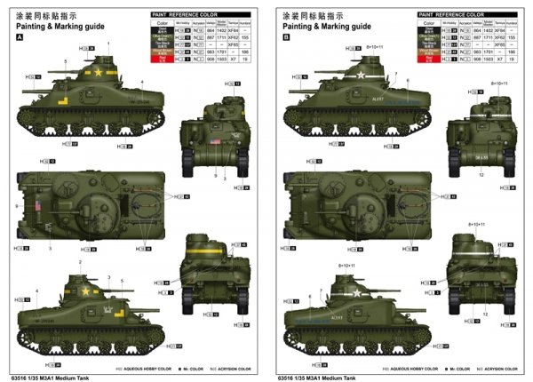 I Love Kit 63516 M3A1 Medium Tank 1/35