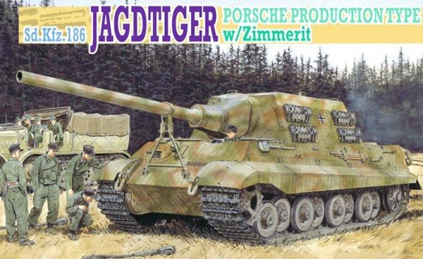 Dragon 6493 Sd.Kfz. 186 Jagdtiger Porsche Production Type with zimmerit (1:35)