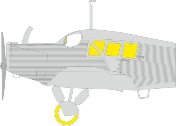 Eduard EX1084 Junkers F.13 TFace masks MINIART 1/48