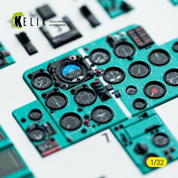 Kelik K32043 MiG-21 F-13 - interior 3D decals for Trumpeter kit (1/32)