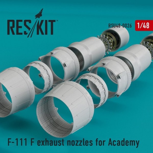 RESKIT RSU48-0026 F-111 F exhaust nozzles for Academy kit 1/48