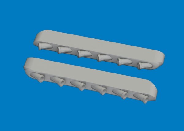 Eduard 672444 P-51D exhaust stacks w/ fairing PRINT for ARMA HOBBY 1/72