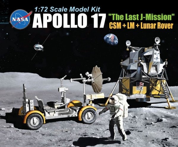 Dragon 11015 Apollo 17 &quot;The Last J-Mission&quot; CSM + LM + Lunar Rover 1/72