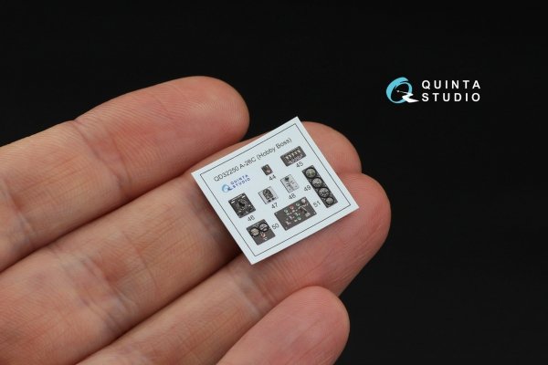 Quinta Studio QD+32250 A-26C Invader 3D-Printed &amp; coloured Interior on decal paper (Hobby Boss) (with 3D-printed resin parts) 1/32