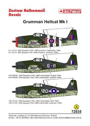 Techmod 72035 - Grumman Hellcat I (1:72)