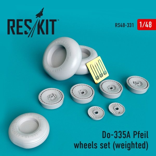 RESKIT RS48-0331 DO-335А &quot;PFEIL&quot; WHEELS SET (WEIGHTED) 1/48