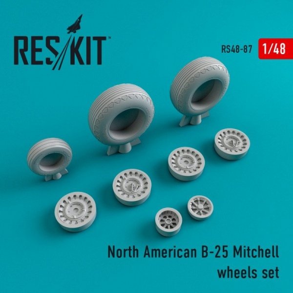 RESKIT RS48-0087 B-25 Mitchell wheels set 1/48