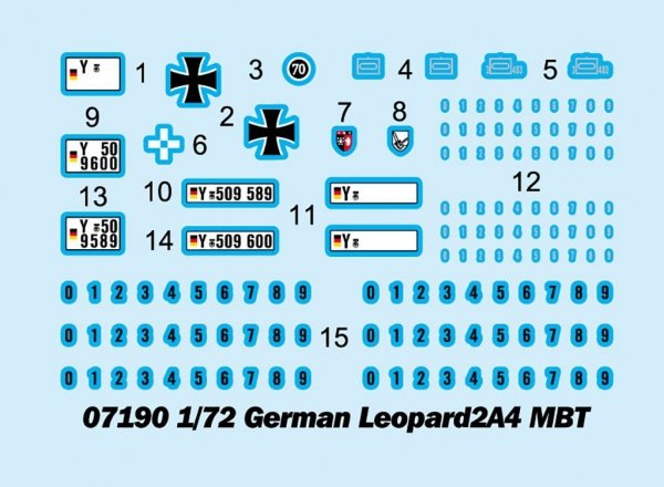 Trumpeter 07190 German Leopard 2A4 Main Battle Tank 1/72