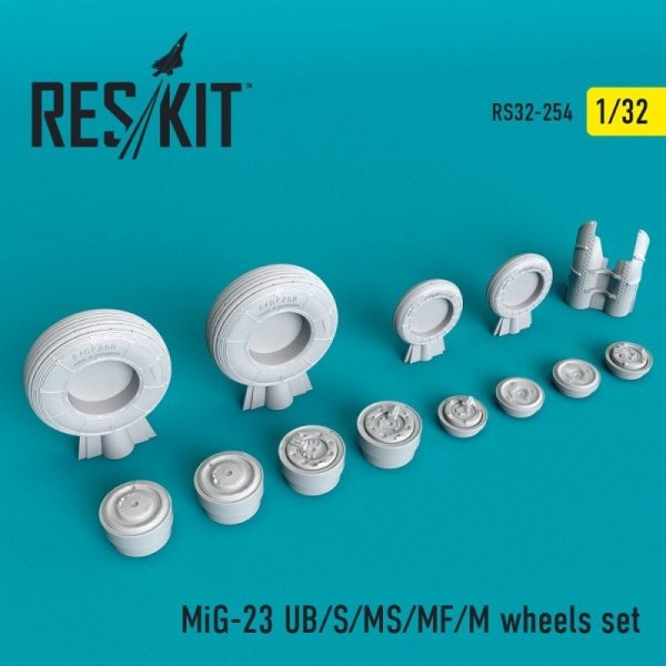 RESKIT RS32-0254 MiG-23 (UB/S/MS/MF/M) wheels set 1/32