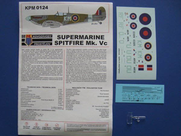 Kovozavody Prostejov KPM0124 Spitfire Mk.Vc Allied Fighters 1/72