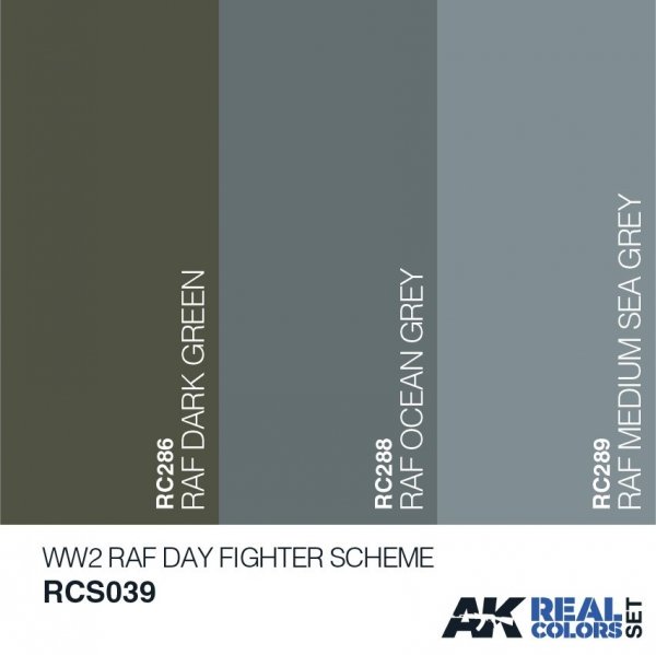 AK Interactive RCS039 WW2 RAF DAY FIGHTER SCHEME 3x10ml