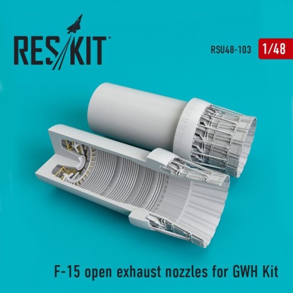RESKIT RSU48-0103 F-15 open exhaust nozzles for Great Wall Hobby kit 1/48