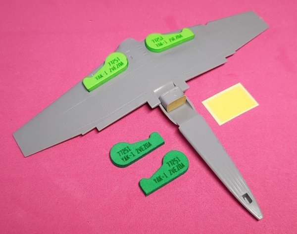 Omask 77251 Jak-1 (Yak-1) wheel bay foam plugs (for Zvezda) 1/72