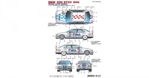 Beemax 24045 BMW 320i BTCC Brands Hatch 1996 Winner 1/24