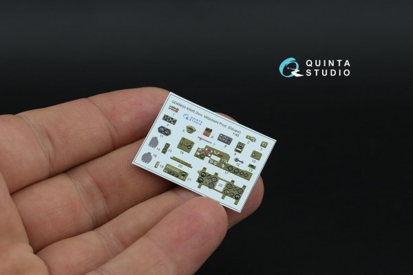 Quinta Studio QD48609 A6M5 Zero (Mitsubishi Production) 3D-Printed &amp; coloured Interior on decal paper (Eduard) 1/48