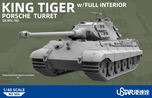 Suyata NO-008 King Tiger Porsche Turret With Full Interior 1/48