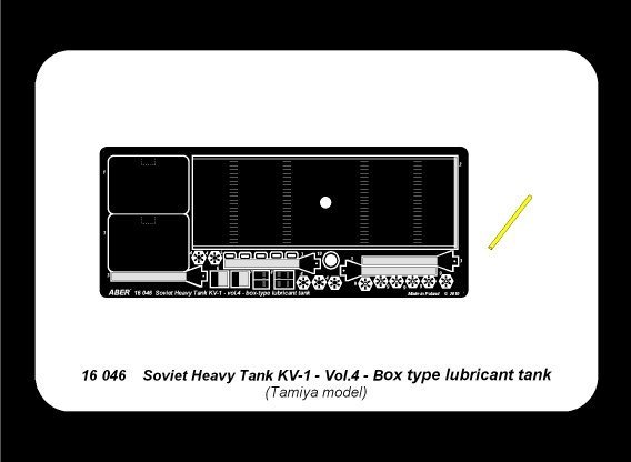 Aber 16046 Russian Heavy Tank KV-1 vol 4 - Box type lubricant tank (1:16)