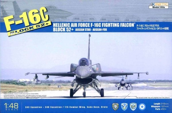 Kinetic K48028 Hellenic Air Force F-16C Fighting Falcon Block 52+ (1:48)