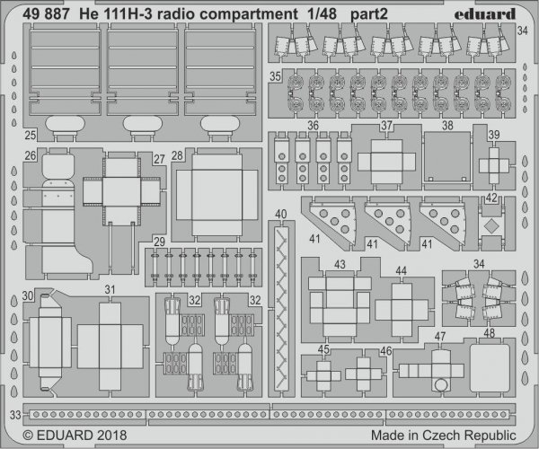 Eduard 49887 He 111H-3 radio compartment ICM 1/48