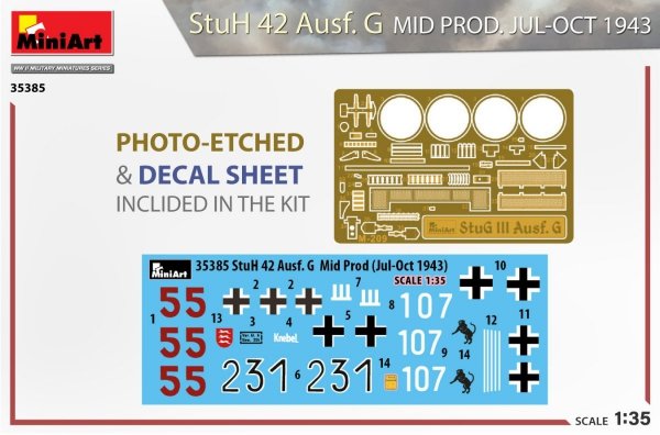 MiniArt 35385 StuH 42 Ausf. G MID PROD. JUL-OCT 1943 1/35