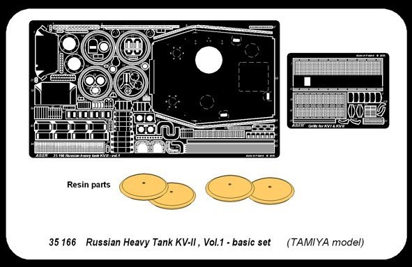 Aber 35166 Radziecki czolg ciezki KW-II cz.1  zestaw podstawowy (TAM) (1:35)