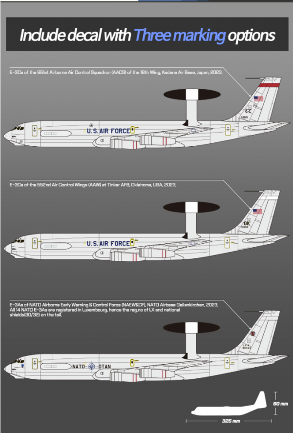 Academy 12629 USAF E-3G Sentry 1/144