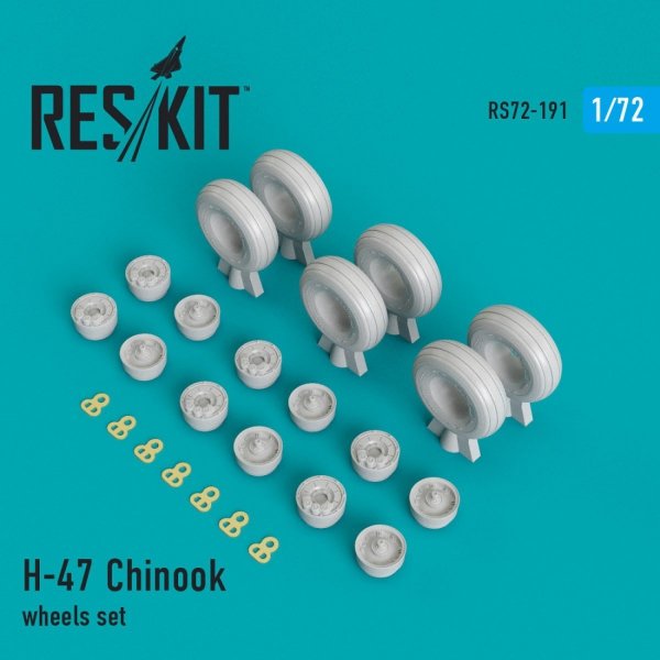 RESKIT RS72-0191 H-47 &quot;CHINOOK&quot; WHEELS SET 1/72