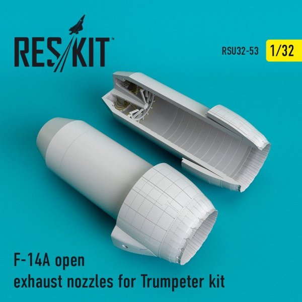 RESKIT RSU32-0053 F-14A &quot;TOMCAT&quot; OPEN EXHAUST NOZZLES FOR TRUMPETER KIT 1/32