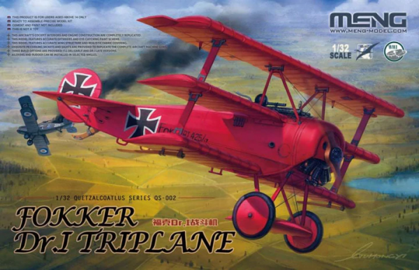 Meng Model QS-002 Fokker Dr.I Triplane 1/32