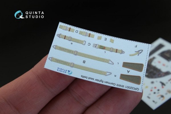Quinta Studio QD32045 Bf 109G-10 3D-Printed &amp; coloured Interior on decal paper (for Revell kit) 1/32