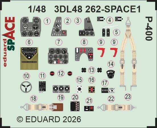 Eduard 3DL48262 P-400 SPACE for ARMA HOBBY 1/48